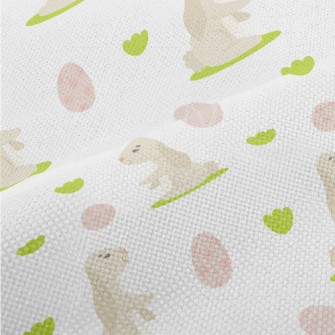 Elegant Bunny And Easter Eggs Performance Linen