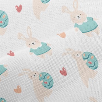 Happy Bunny Holding Easter Egg Performance Linen
