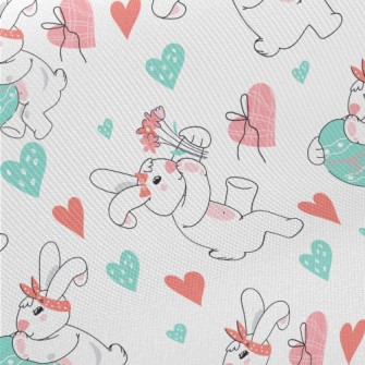Cute Bunny Celebrating Easter Twill