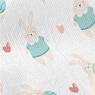 Happy Bunny Holding Easter Egg Standard Corduroy