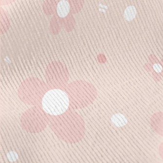 Hand Drawn Pink Flowers Standard Corduroy