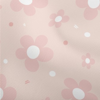 Hand Drawn Pink Flowers Dobby