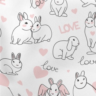Valentine&#39;s Day Happy Bunn Stretch Ponte