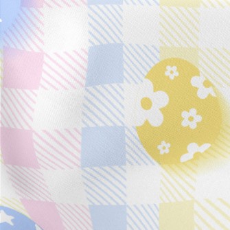 Cute Easter Eggs And Plaid Stretch Ponte