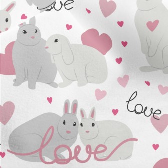 Happy Couple Rabbit Micro Fleece