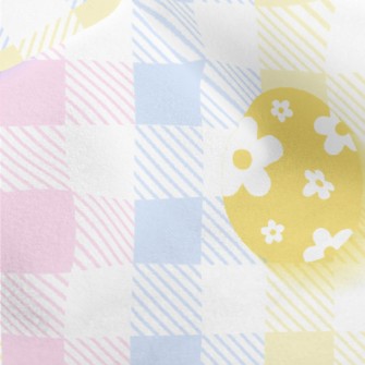 Cute Easter Eggs And Plaid Micro Fleece