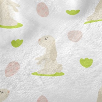 Elegant Bunny And Easter Eggs Minky