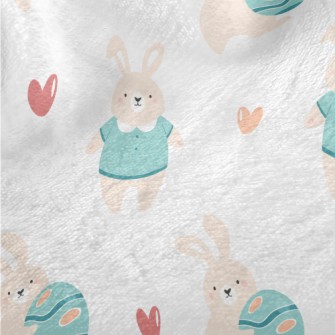 Happy Bunny Holding Easter Egg Minky