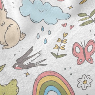 Spring Easter Doodles Minky