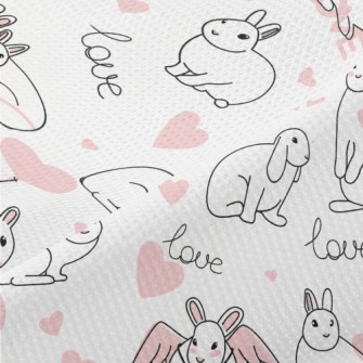 Valentine&#39;s Day Happy Bunn Piqué