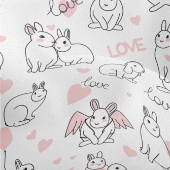Valentine&#39;s Day Happy Bunn Lightweight Performance Linen