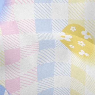 Cute Easter Eggs And Plaid Lightweight Performance Linen