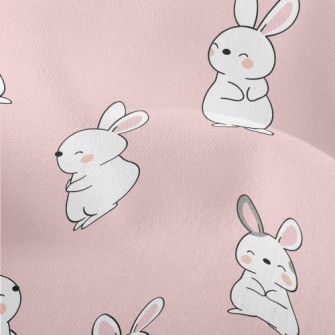 Cute Cartoon Baby Bunny Lightweight Performance Linen