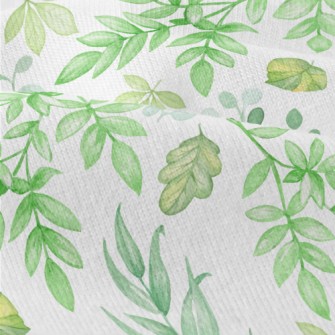 Hand Drawn Green Leaves Modern Jersey
