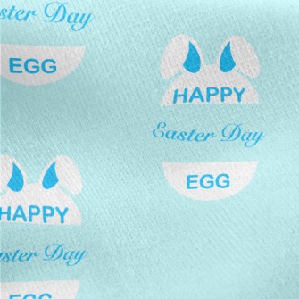 Cartoon Happy Easter Jersey Backed Fleece