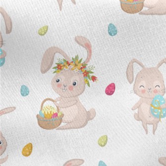 Happy Easter Bunny Jersey Backed Fleece