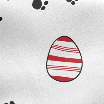 Footprints And Easter Eggs Jersey Backed Fleece