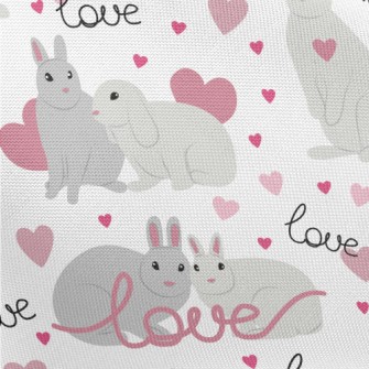 Happy Couple Rabbit Pongee