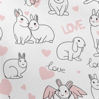 Valentine&#39;s Day Happy Bunn Pongee