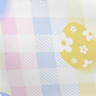 Cute Easter Eggs And Plaid Pongee