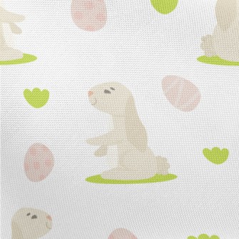 Elegant Bunny And Easter Eggs Pongee