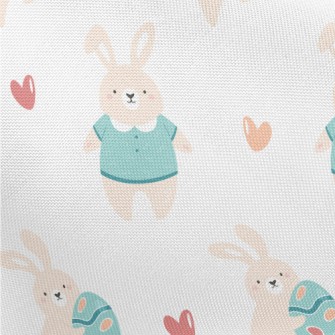 Happy Bunny Holding Easter Egg Pongee