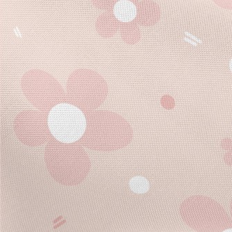 Hand Drawn Pink Flowers Pongee