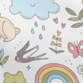 Spring Easter Doodles Pongee