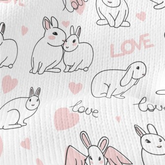 Valentine&#39;s Day Happy Bunn Stretch Jersey
