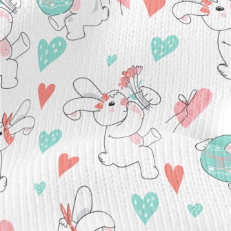 Cute Bunny Celebrating Easter Stretch Jersey