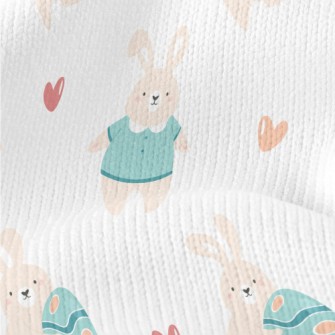 Happy Bunny Holding Easter Egg Stretch Jersey