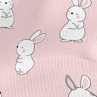 Cute Cartoon Baby Bunny Stretch Jersey