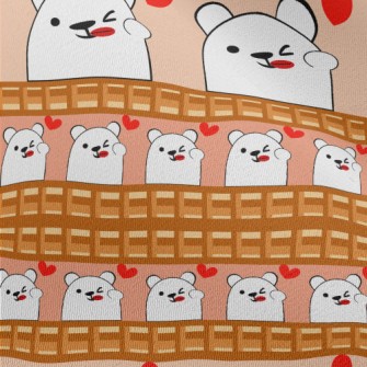 Naughty Expression White Bear Chiffon