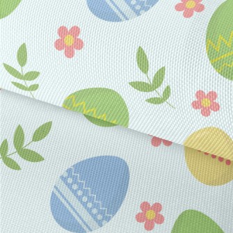 Cartoon Easter Eggs And Plants Waterproof Oxford