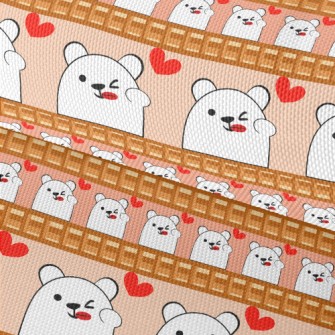 Naughty Expression White Bear Waterproof Oxford