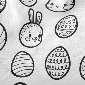 Black And White Hand Drawn Eas Minky