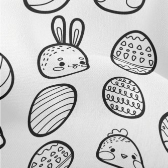 Black And White Hand Drawn Eas Lightweight Performance Linen