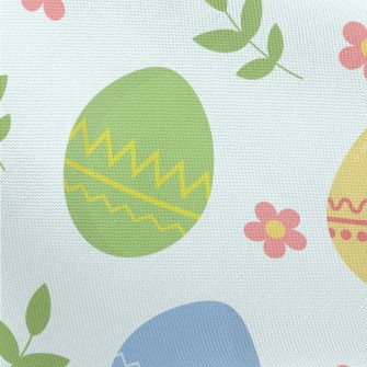 Cartoon Easter Eggs And Plants Pongee