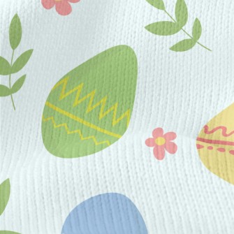 Cartoon Easter Eggs And Plants Stretch Jersey