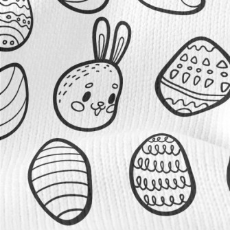 Black And White Hand Drawn Eas Stretch Jersey