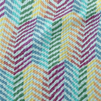 Zigzag Pattern With Lines Birdseye Piqué