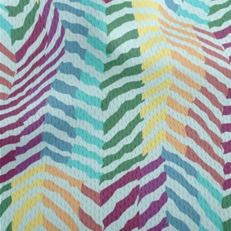 Zigzag Pattern With Lines Athletic Mesh Flat Back