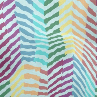 Zigzag Pattern With Lines Lightweight Performance Linen