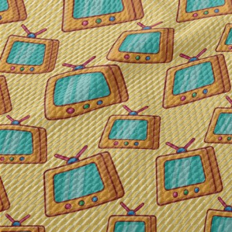 Cartoon 3D TV Birdseye Piqué