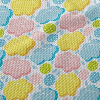 Macaroon Clouds Birdseye Piqué