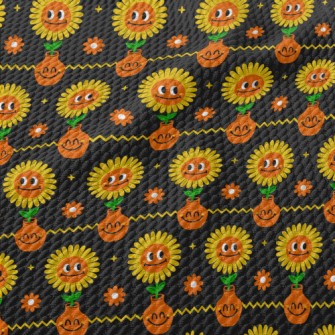 Big Eyes Sunflower Birdseye Piqué