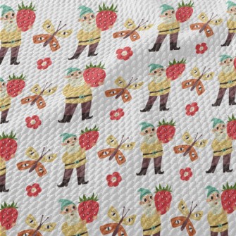 Old Man And Strawberries Birdseye Piqué