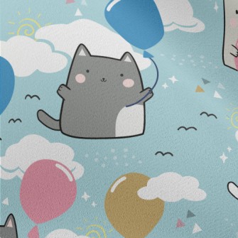 Blue Sky And White Clouds Kitt Chiffon