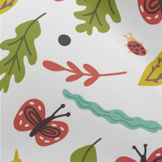 Butterfly Ladybug Leaf Chiffon