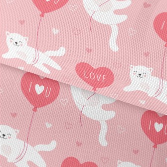 Kitten I Love You Balloon Waterproof Oxford
